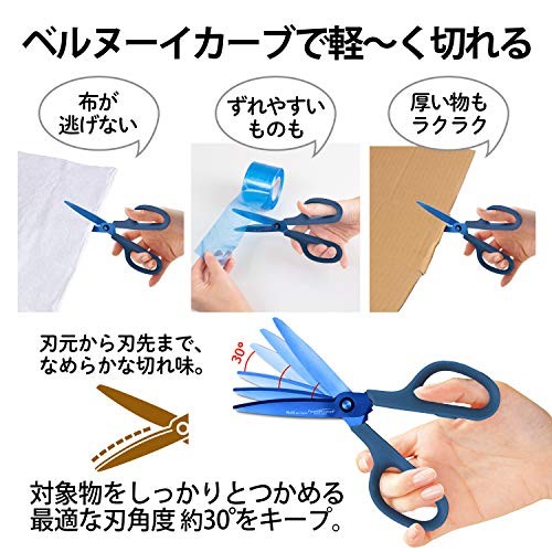 Plus Fit Cut Curve Scissors Navy 35-723