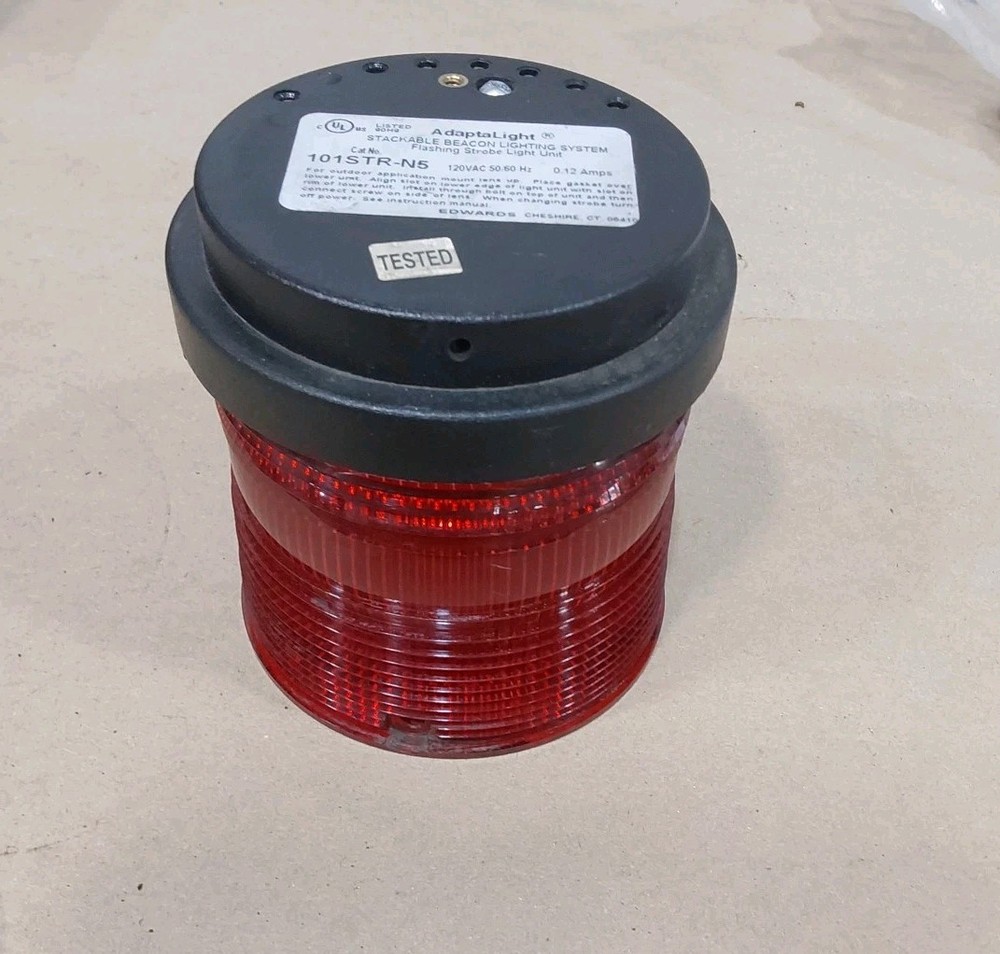 Edwards AdaptaLight 101STR-N5 Red Flashing Stackable Beacon