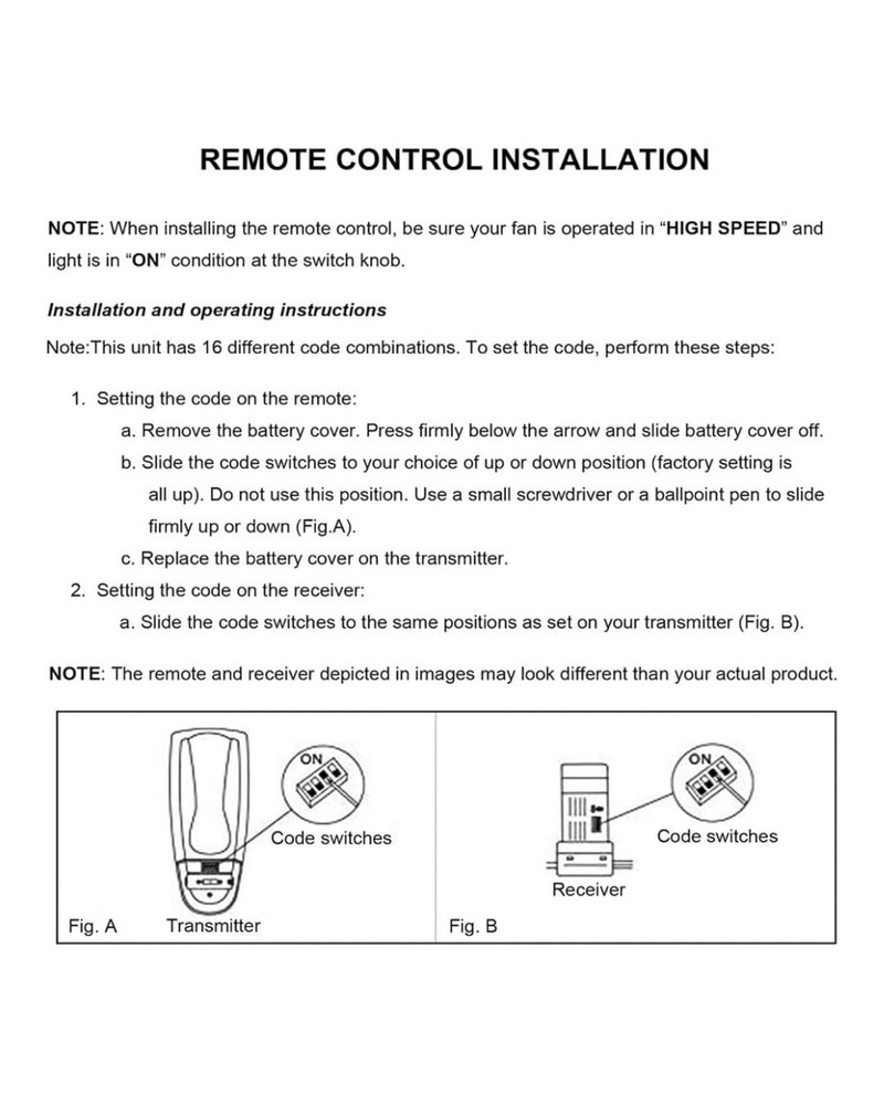 Replacement Remote Control for Hampton Bay Ceiling Fan Remote Control with Up...