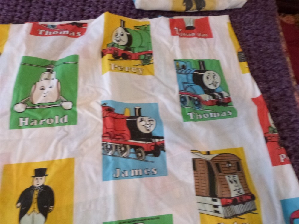 1992 Thomas Tank Engine Twin Bed Set Comforter, Fitted & Flat Sheet, Bed Skirt
