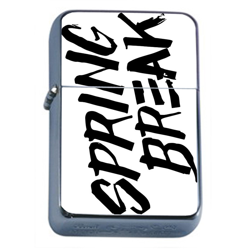 Spring Break D6 Flip Top Oil Lighter Wind Resistant