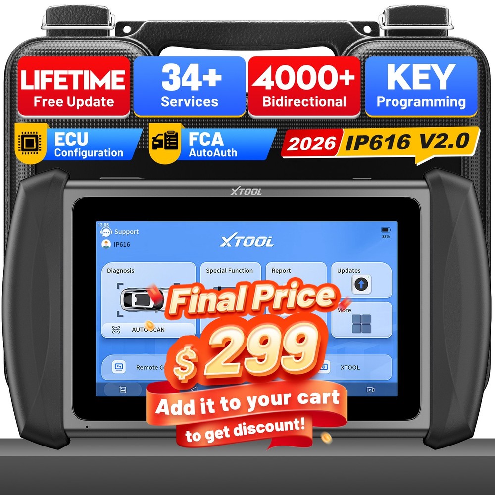 2026 XTOOL IP616 V2.0 Bidirectional Scanner All System Diagnostic Key Programmer