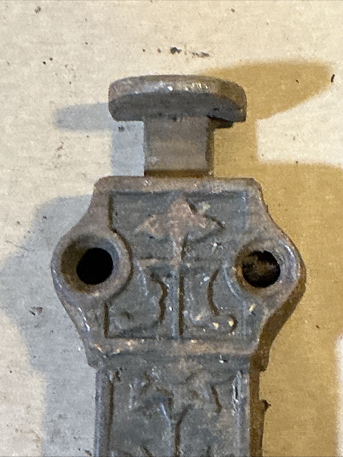 Antique Victorian Cast Metal Door Lock Surface Latch As Is INV-AT13