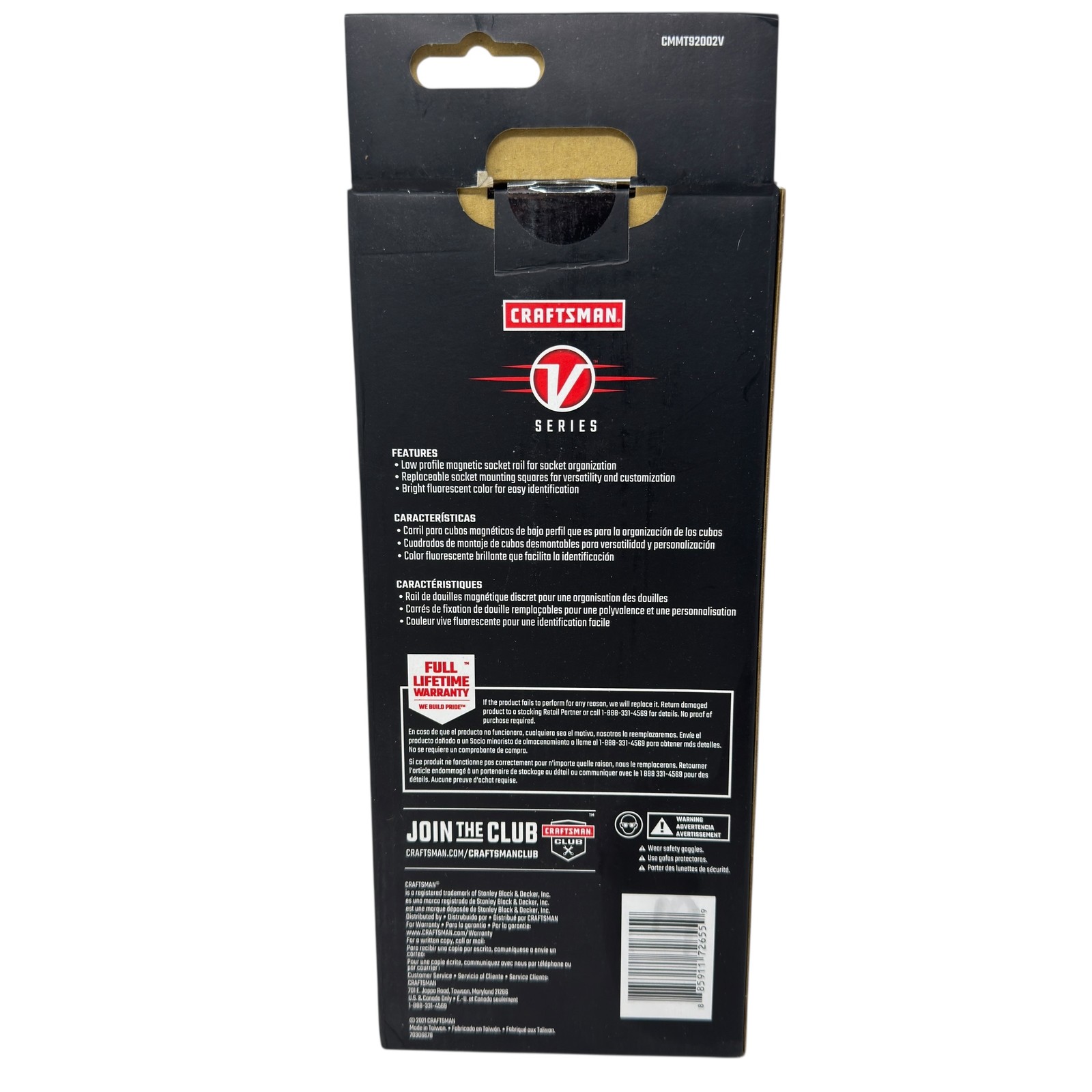 CRAFTSMAN V SERIES 3PC Low Profile Magnetic Socket Rail Organizer Green