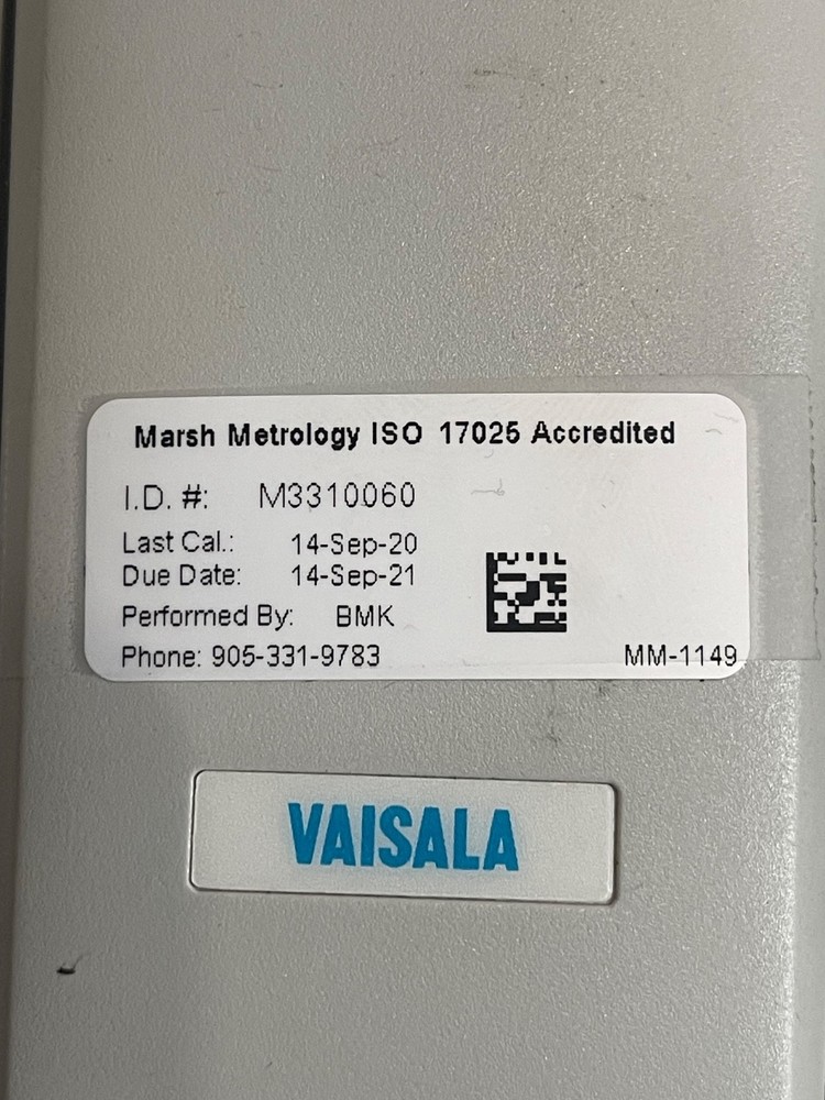 Vaisala MI70 Handheld Indicator - HMP75 Relative Humidity & Temperature Probe