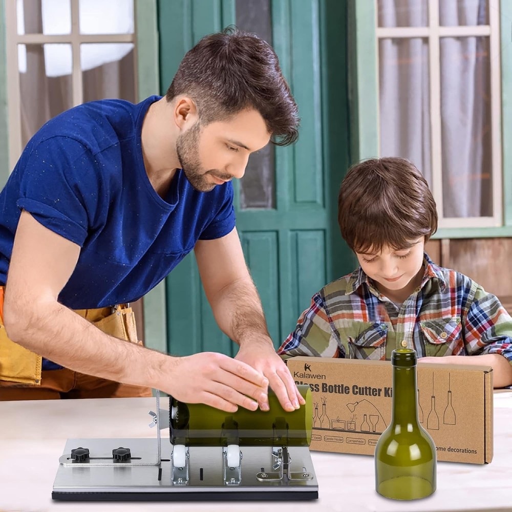 Complete DIY Glass Bottle Cutter Kit - Includes Tools & Tutorials for Beginners