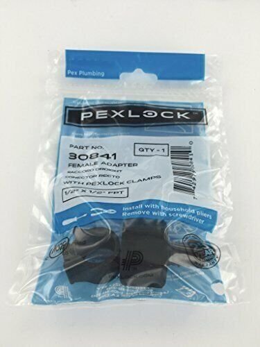 PEXLOCK 30841 Female Adapter 1/2", Black
