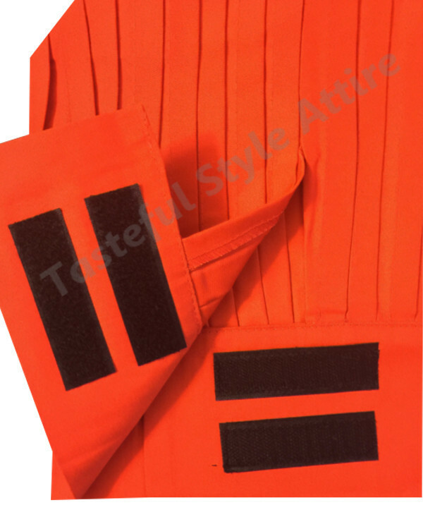 Adjustable Pleated Chef Tall Hat Orange Stylish Chef Tall Hat Kitchen chef hats