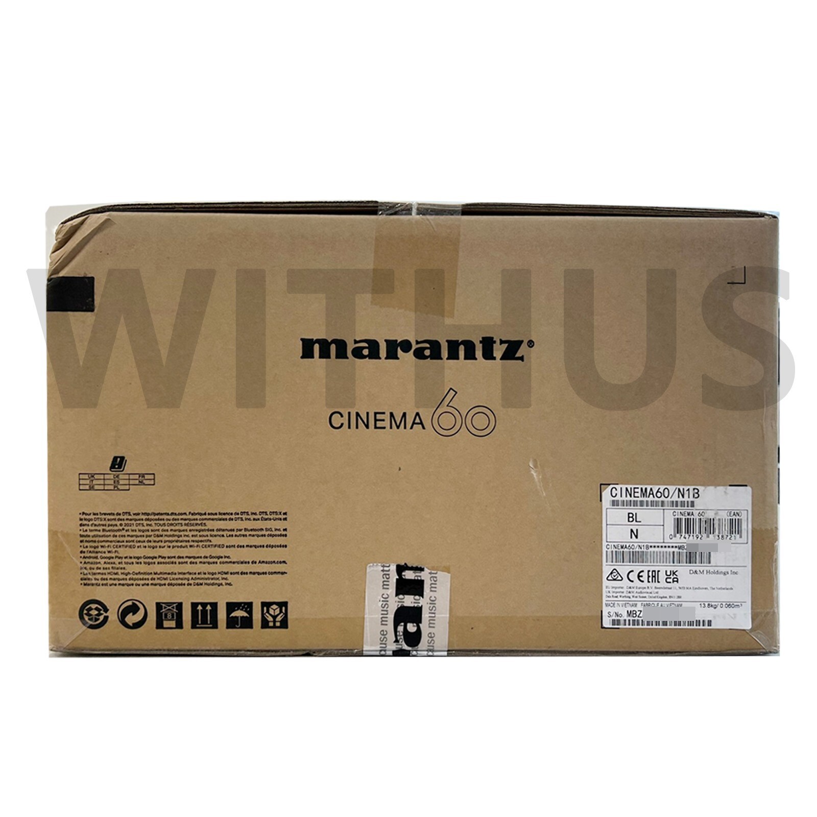 Marantz Cinema 60 7.2CH AV Receiver with 8K Ultra HD HEOS Built-in / Black 220V