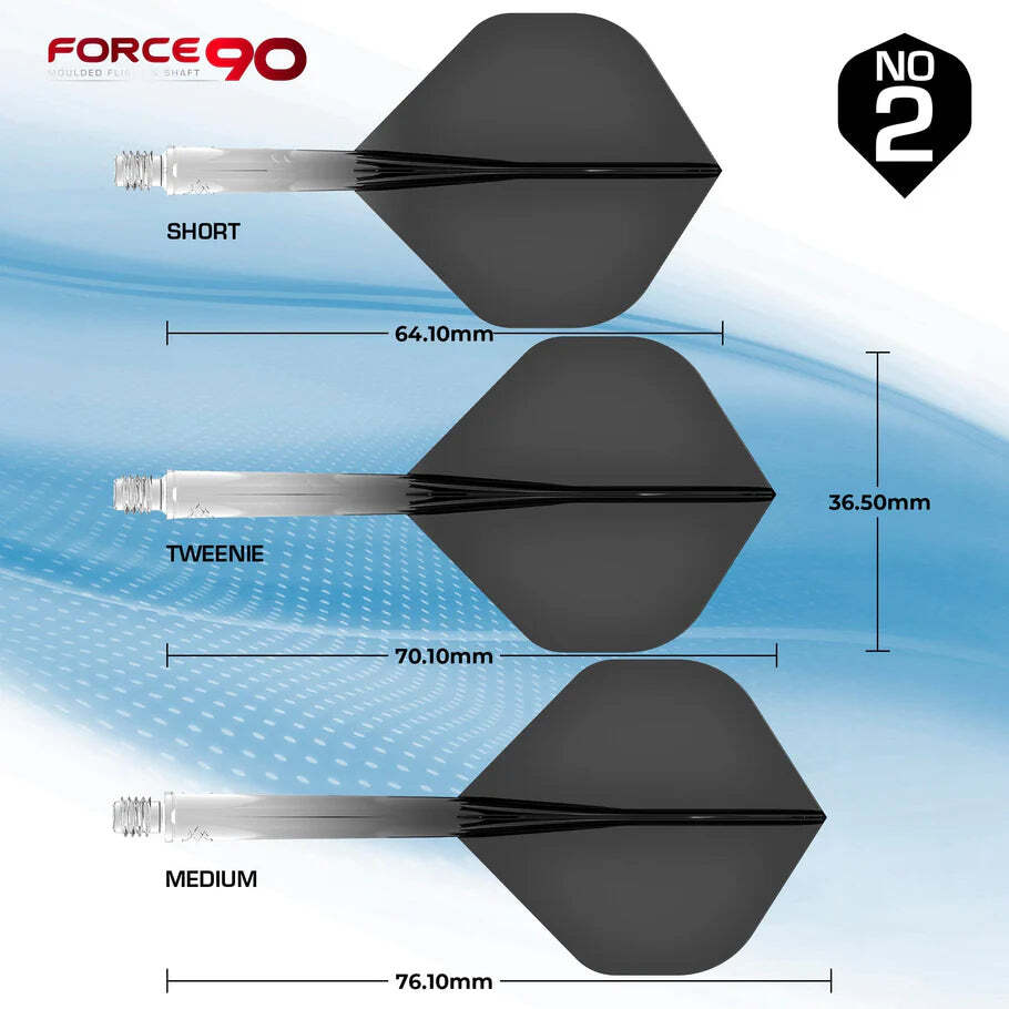 Mission Force 90 Molded Flight & Shaft System Gradient Black Standard No2 Medium