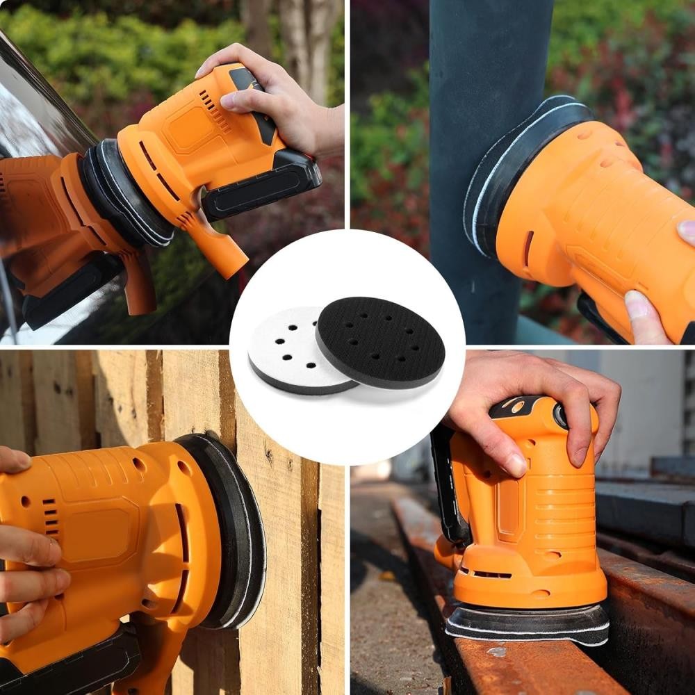 Cushion Buffer Pad Density Backing Hook Soft Sponge 8Holes Loop Interface 5" ∧ ╏