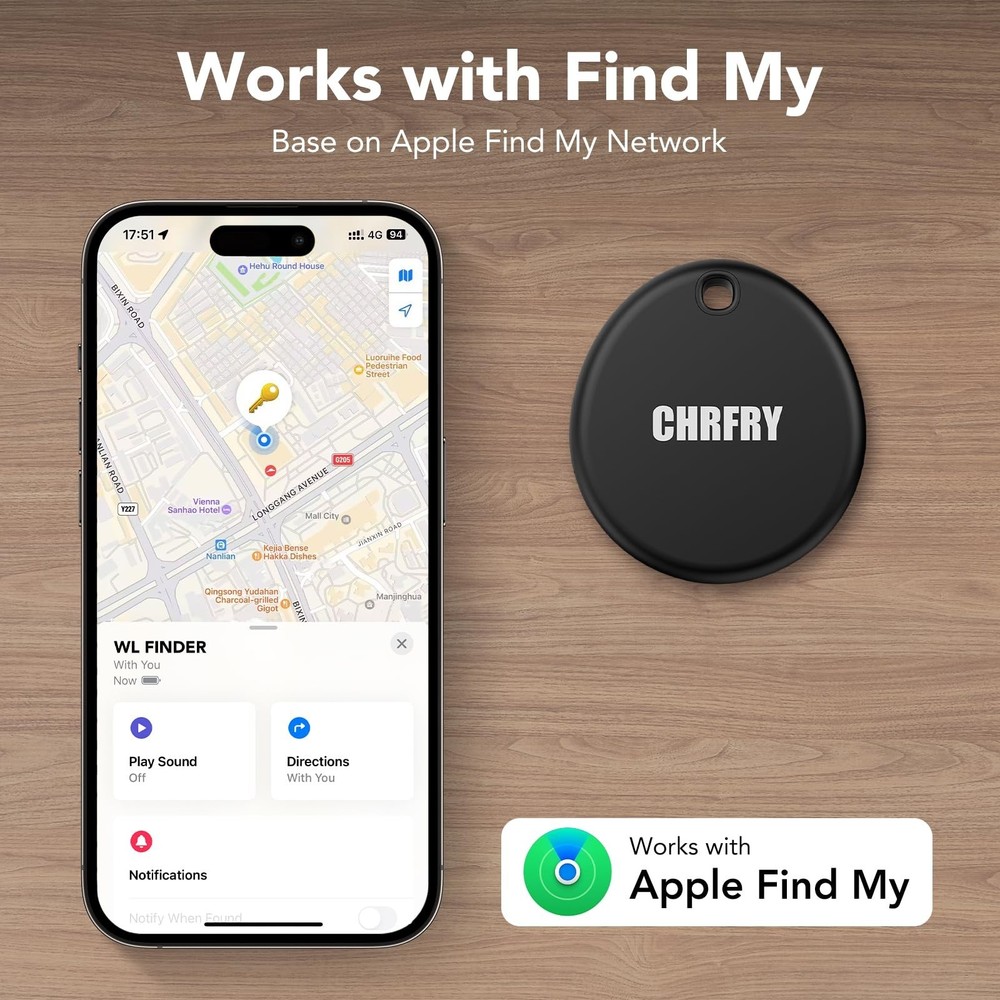 Tracker -2 Pack, Smart Bluetooth Tracker Item Finder Work with Apple Find My ...