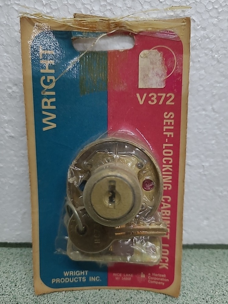 Antique Wright V372 Self Locking Cabinet Lock