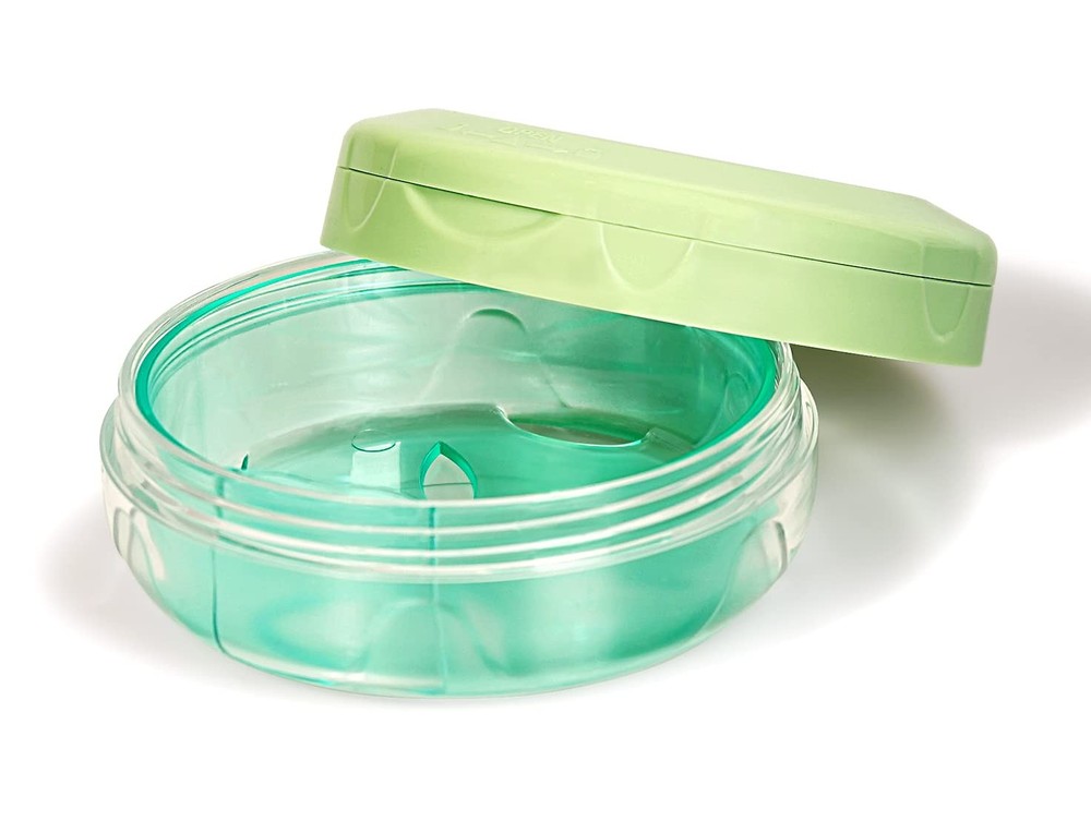 Uouovo Denture case Retainer Case, Leak Proof Cup, Bath Green