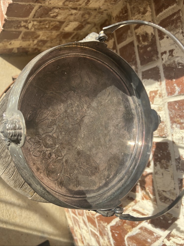 Silver Plate Cake Pan Wedding Fox, Faces, Rams