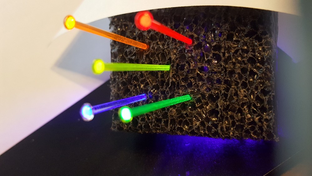 Fluorescent inserts MuzzleLoader Defender Poly 2 x2" BullsEye FIBEROPTIC 2mm