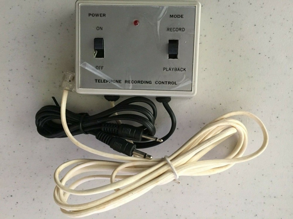 Telephone Recording Control Power/Mode/Record/Playback 