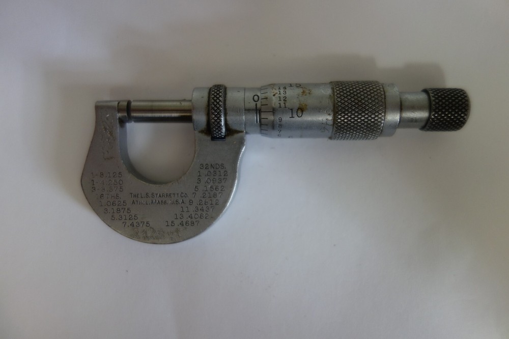 STARRETT 232RL Ratchet Stop Outside Micrometer 1/2''