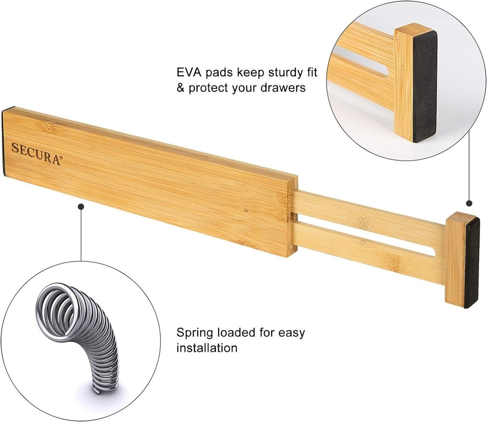 Secura 𝗕𝗮𝗺𝗯𝗼𝗼 𝗗𝗿𝗮𝘄𝗲𝗿 𝗗𝗶𝘃𝗶𝗱𝗲𝗿𝘀 12-17.1 IN