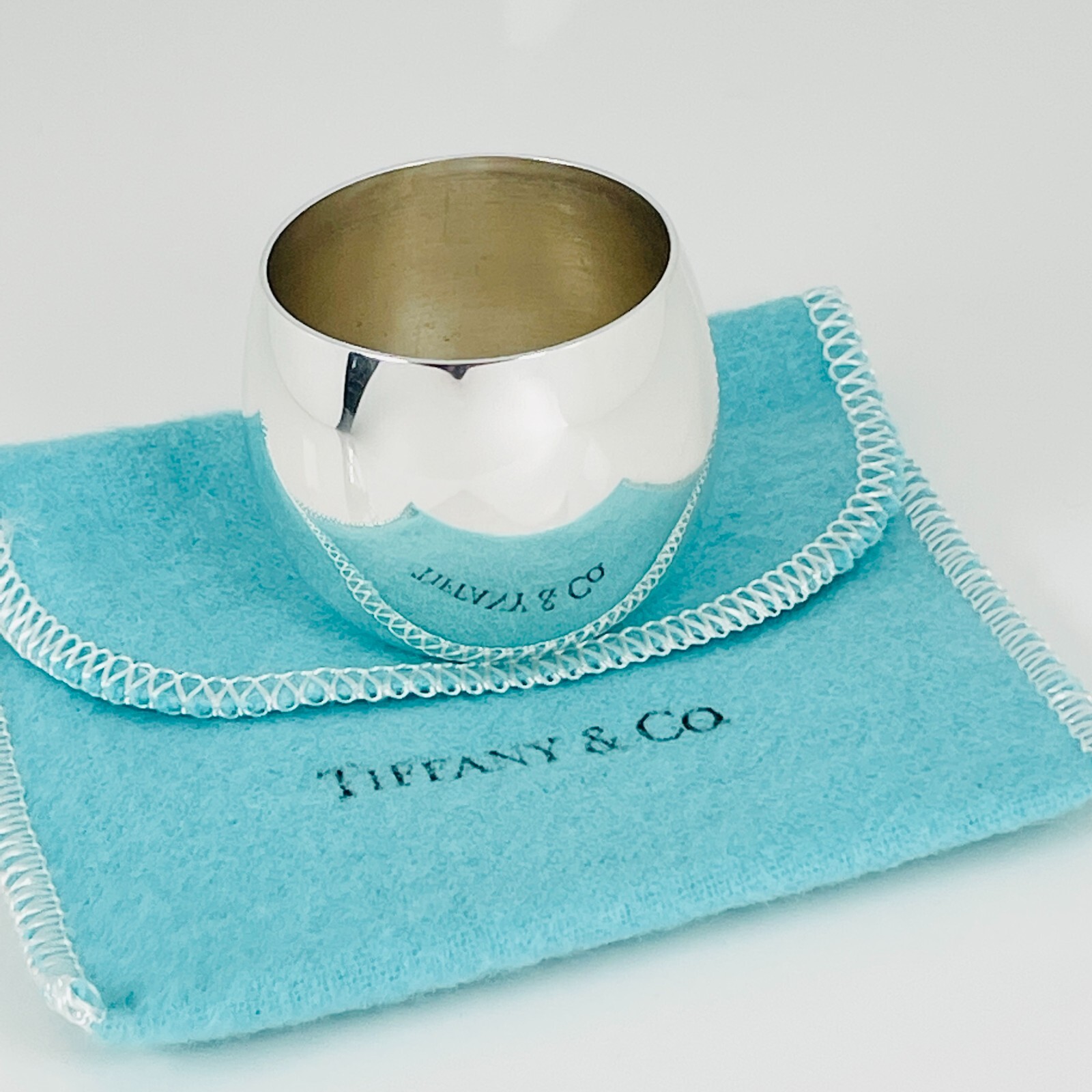 Tiffany & Co Sterling Silver Makers Shot Glass Cup Liqueur Cordial Bar Glass