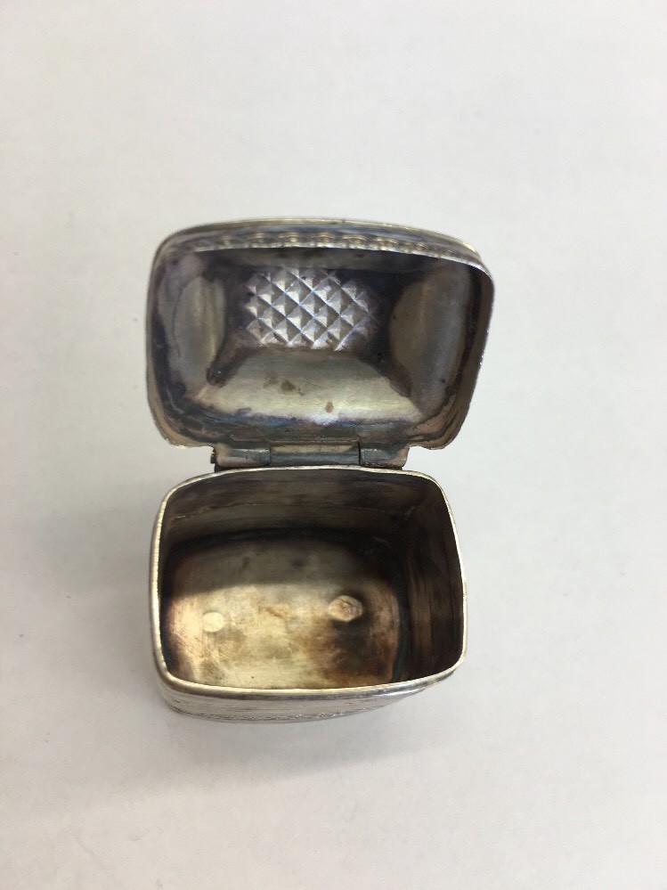 Antique Solid Silver Hallmarked Dutch Pill / Snuff Box Decorative Circa 1844