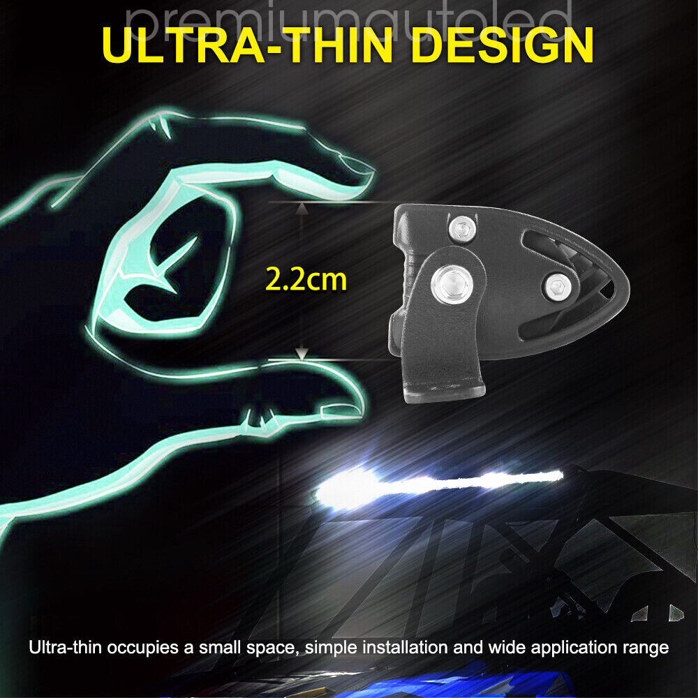 For Can-am Maverick X3 2017 Upper Roof 50" Strobe Amber White LED Light Bar+Wire