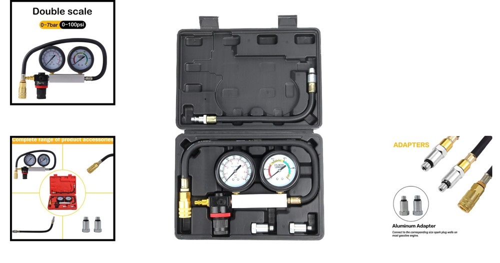 Efficient Cylinder Leak Tester: 8-Piece Automotive Tool for Engine Diagnostics