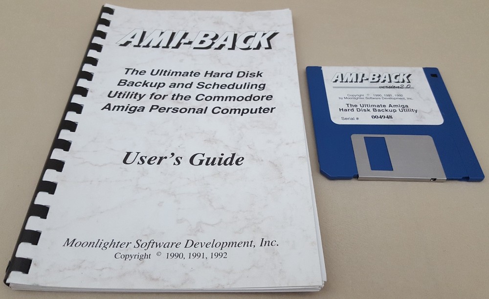 AMI-BACK v2.0f - Ultimate Hard Disk Backup Utility ©1992 for Commodore Amiga