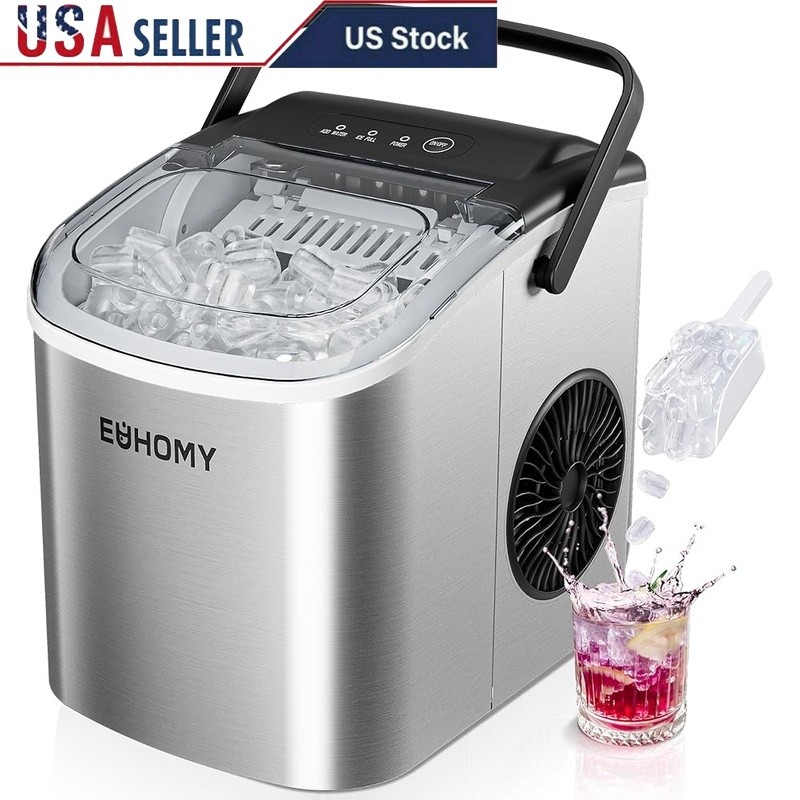 Portable Ice Maker 26lb Capacity Countertop Efficient Quiet Ice Machine 170W New