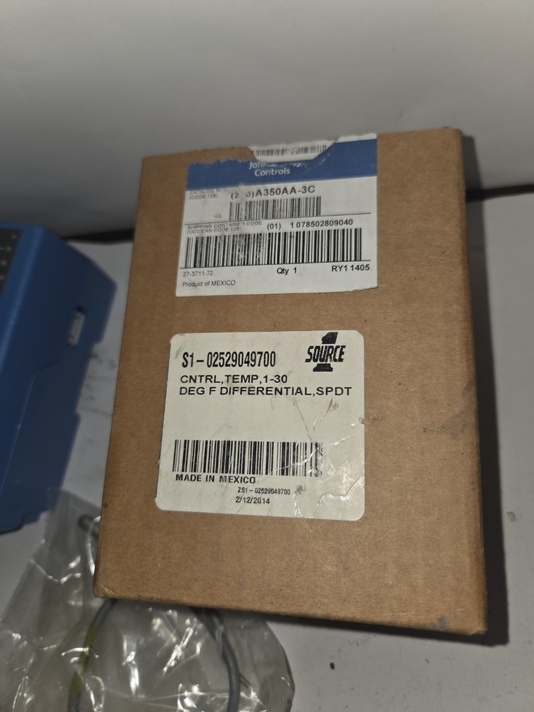 NEW GENUINE JOHNSON CONTROLS A350AA-3C TEMPERATURE CONTROL MODULE W/ SENSOR