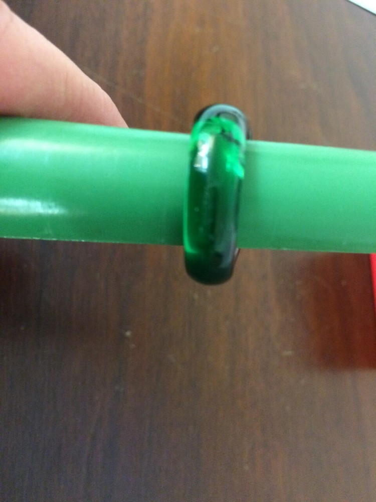 Baccarat Green Crystal Ring Size 50