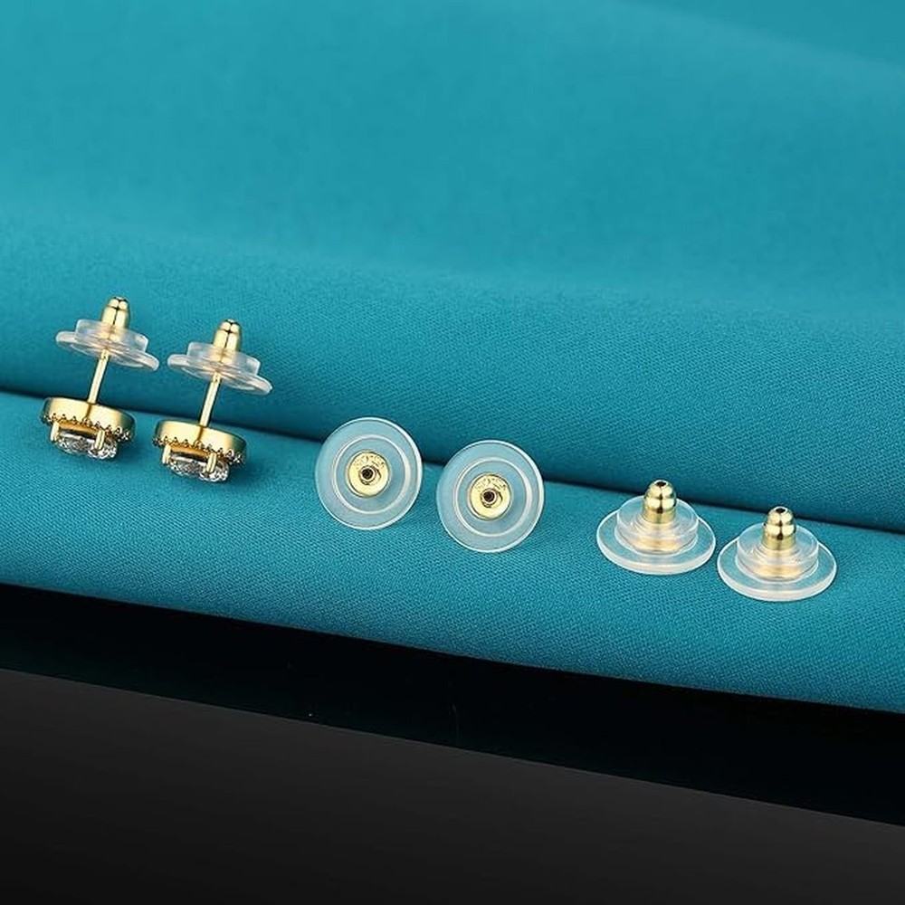 Earring Backs, Hypoallergenic 3pairs Earring Backs Replacements for Studs/Dro...