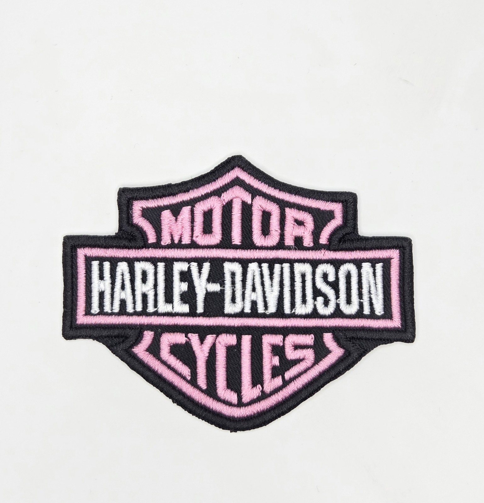Pink Harley Davidson Iron On Sew On Patch