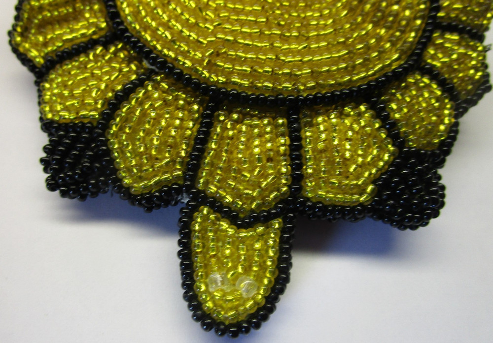 Vintage Turtle Tortoise Shaped Beaded Change Purse