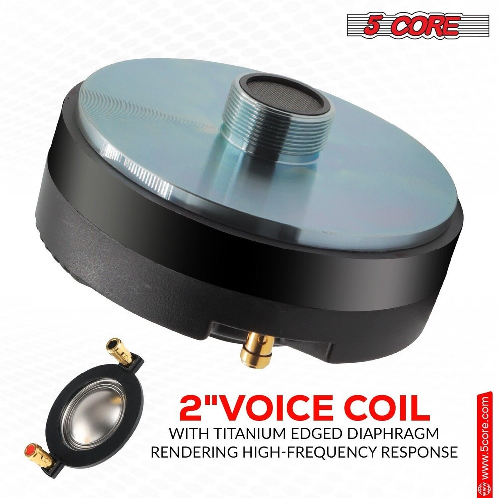 5Core Compression Driver 135W RMS 8 Ohm Titanium Horn Throat Tweeter Speaker