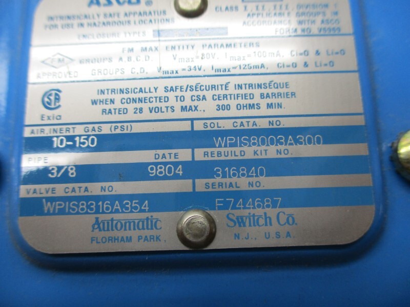 ASCO WPIS8003A300 (AS PICTURED) NSNP