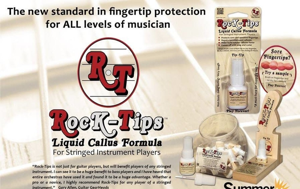 Rock-Tips -- Liquid Callus Formula - 2 Pack - for Guitar, Bass, & Stringed In...