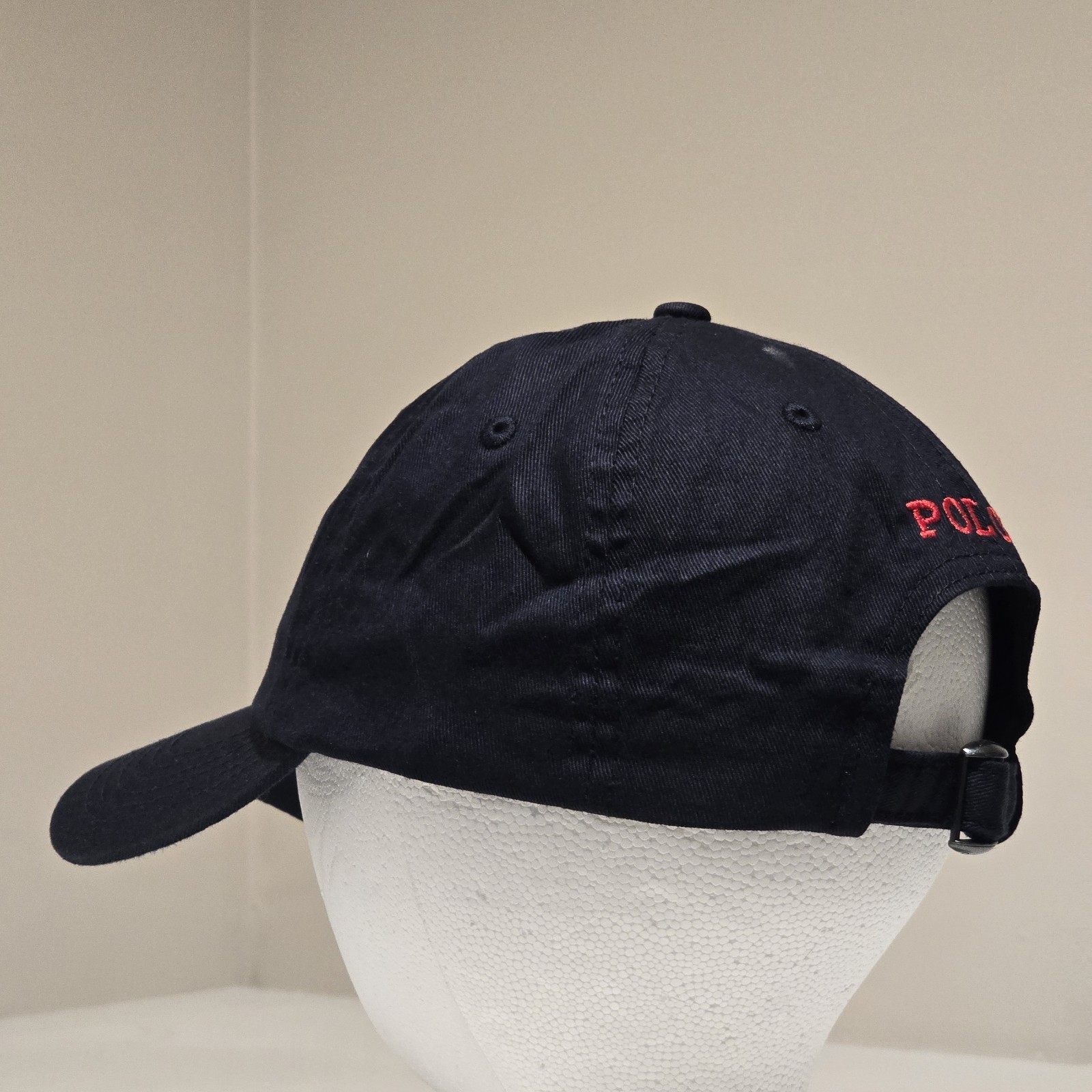 Polo Ralph Lauren Men's One Size Cotton Chino Adjustable Ball Cap Black Red