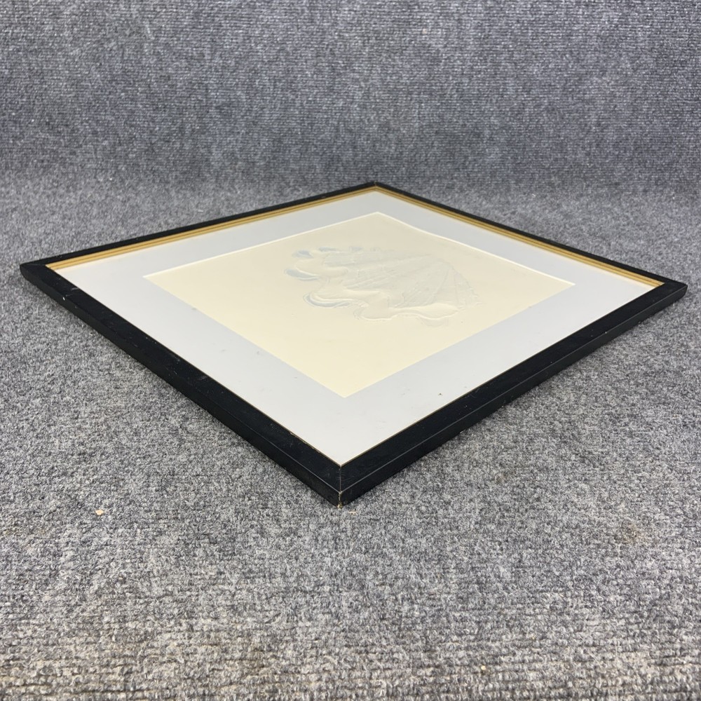 Suzanne Thomas Framed Tridaena Squamosa I Embossed Shell Signed Artist’s Proof