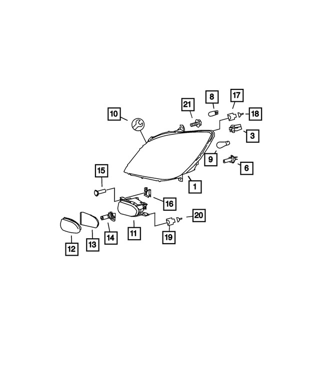 Genuine Mopar Bracket Left 68012123aa