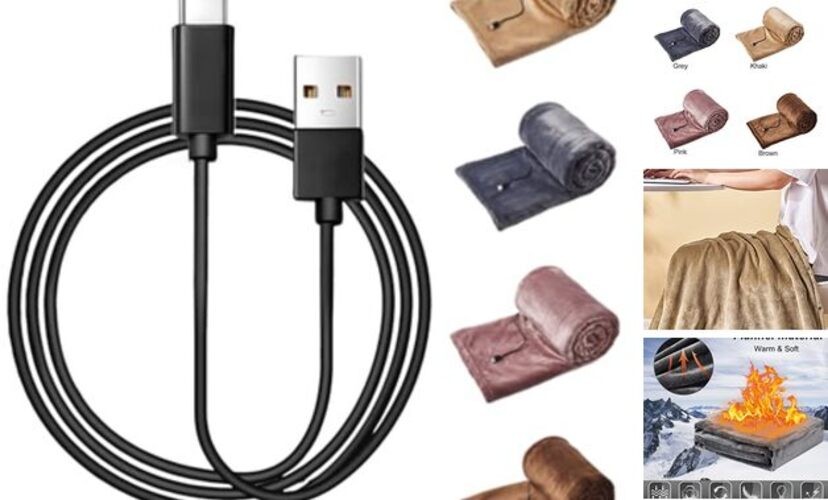 Electric Heated Blanket USB Cable, Includes only The USB Data Cable #3-5