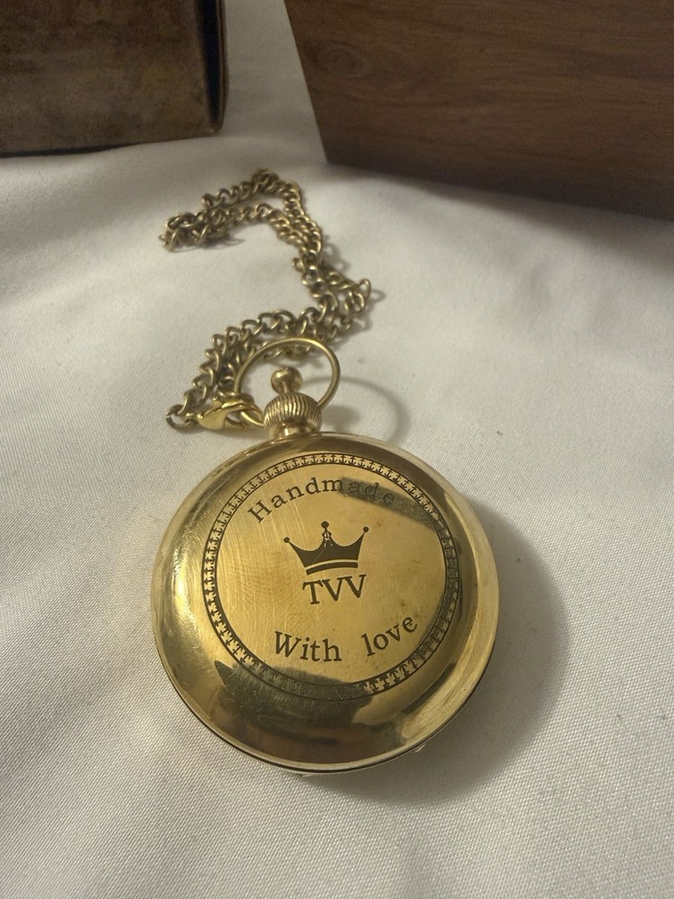 Solid Brass Pocket Compass With Bible Verses - Religious - Gift