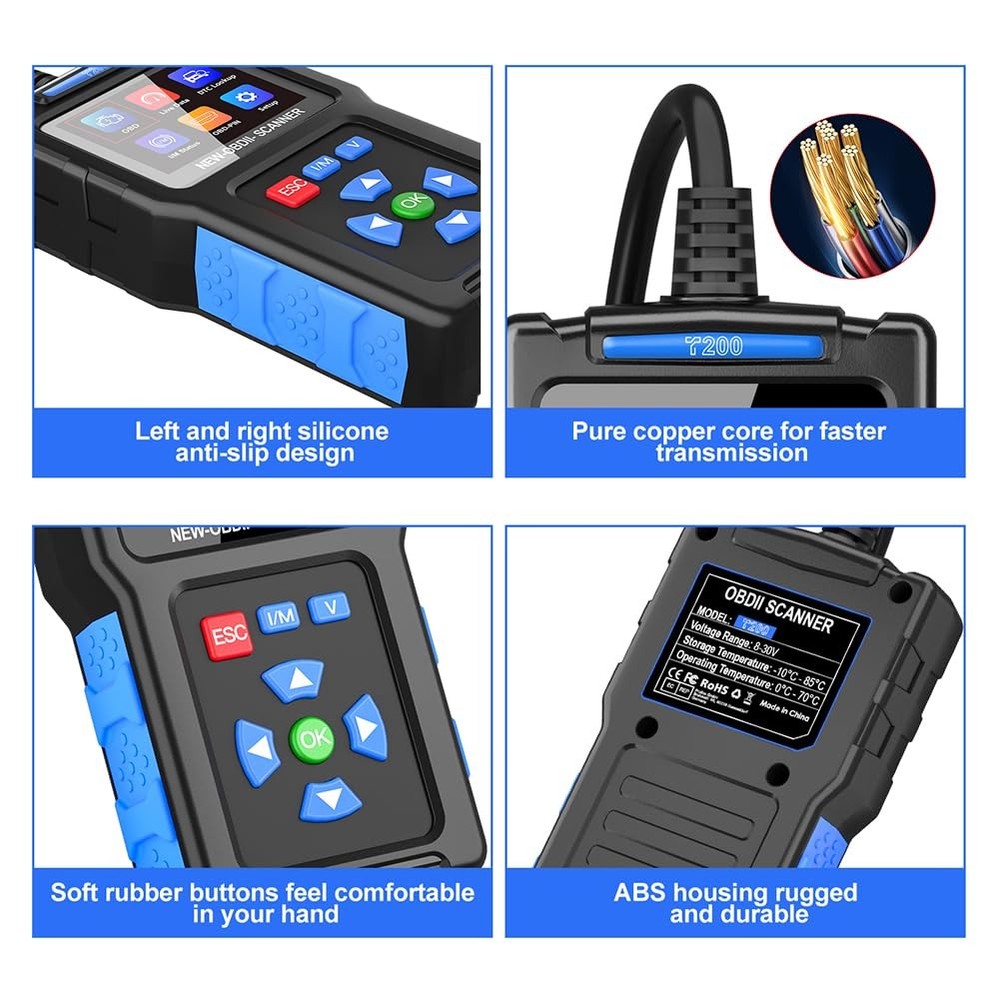 OBD2 Scanner Diagnostic Tool for Check Engine Light Emissions Readiness