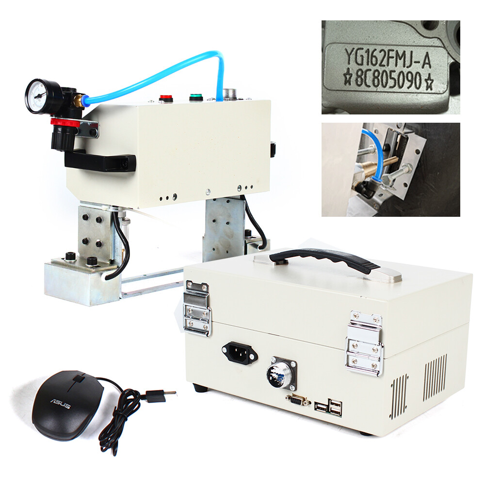 Pneumatic Dot Pin Marking Machine For Metal VIN Code/Number Marking Engraving