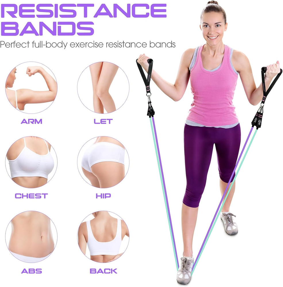 Resistance Bands for Working Out, 150LBS Exercise Bands, Workout Bands