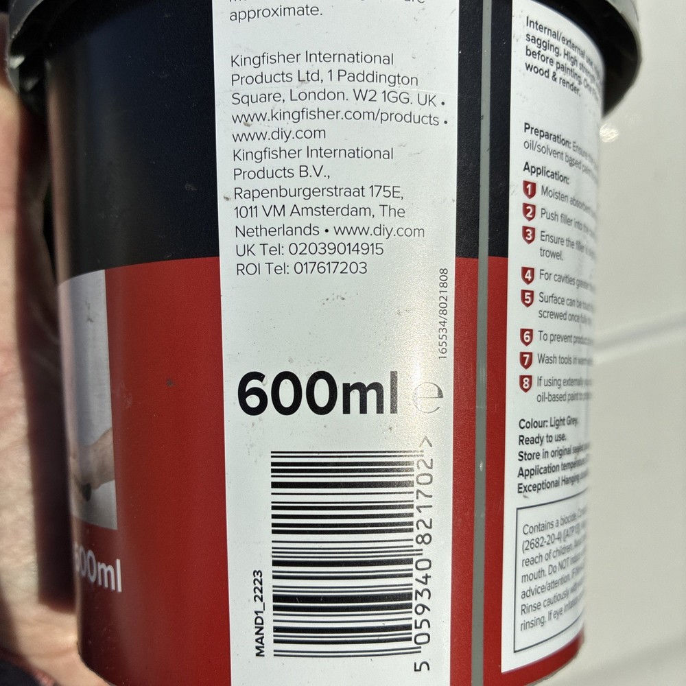 Volden Ultimate Drillable One Filler 600ml