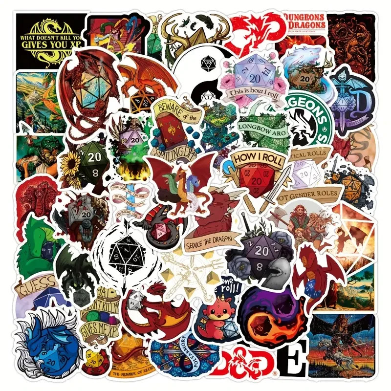 D&D Dungeons and Dragons Random Sticker lot of 10