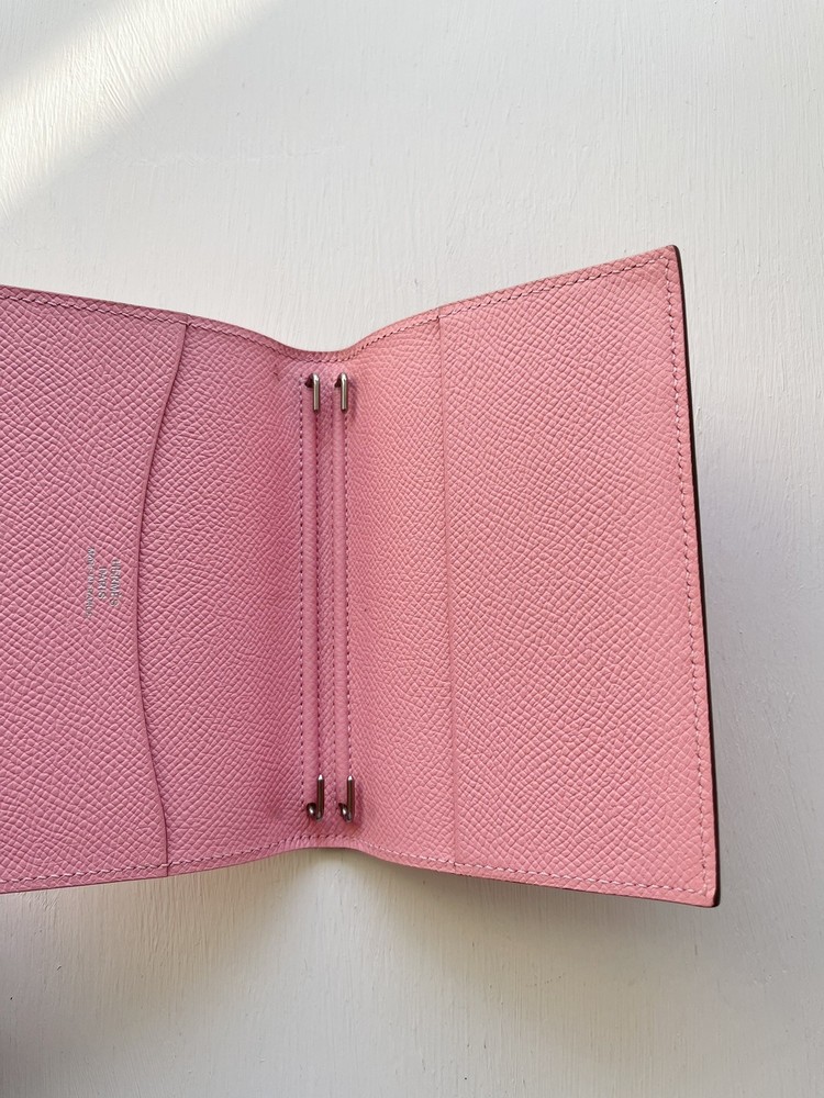 [Authentic] HERMES Agenda Notebook Cover Pink - Stamp □P (2012)