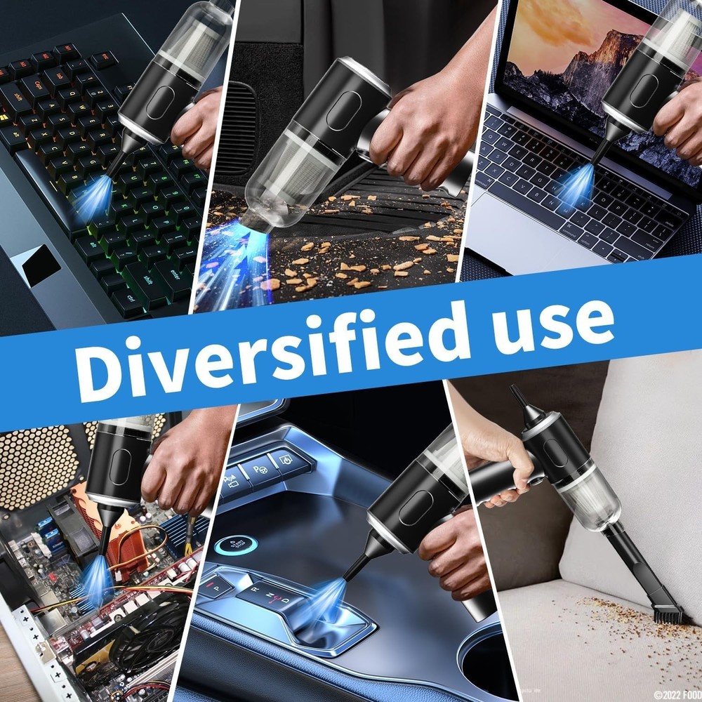 Cordless Compressed Air Duster with Interchangeable Nozzles for All Surfaces