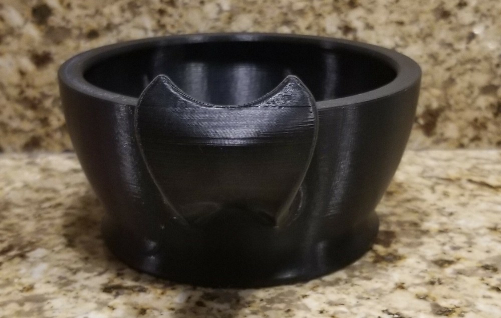 3D Printed Wet Shaving Bowl With Mustache